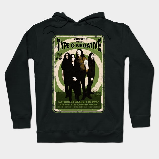 Type O Negative Concert Poster Hoodie by theDarkarts